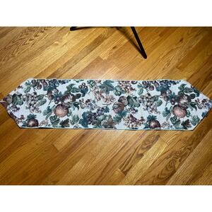 Vintage Fruit Floral Tapestry Table Runner Accent Home Decor 51x12